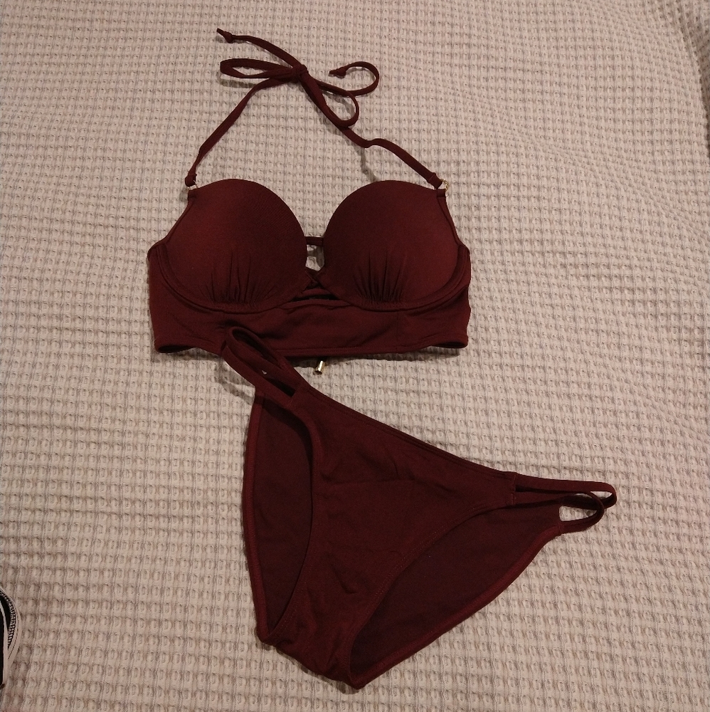 Abercrombie Deep Plum Bikini Set